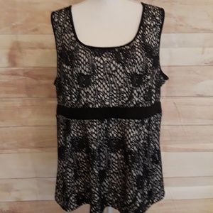 Maurice Size 2 Black Knit Tank Top